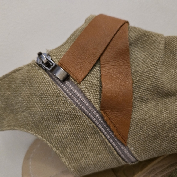 JUTI Tan Brown Sandals Ankle Shoes with Side Zipper Festival Fun Summer Size 7.5 - Picture 10 of 15